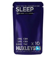 (Classic Formula) Huxleys SLEEP CBN+CBD+THC Gummies - 10 x 10mg THC