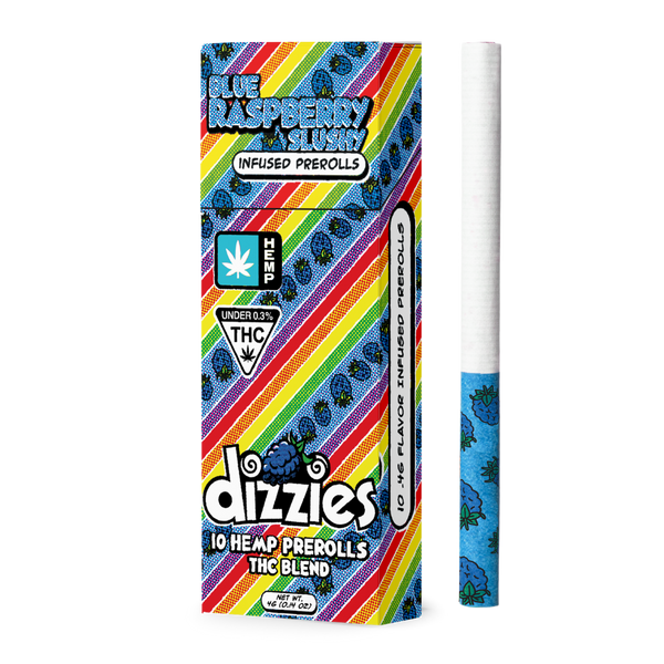 Dizzies Blue Raspberry (4g) 10 Premium Infused Pre-Rolls – Happy