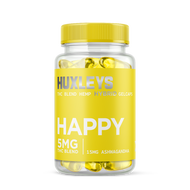 Huxleys HAPPY Gel Caps 50 @ 5mg THC+ ASHWAGANDHA