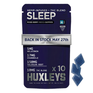 Huxleys SLEEP Gummies - 10 x 10mg THC+ MELATONIN + VALARIAN ROOT + CHAMOMILE