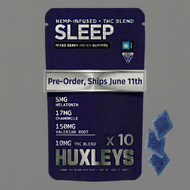 Huxleys SLEEP Gummies - 10 x 10mg THC+ MELATONIN + VALARIAN ROOT + CHAMOMILE