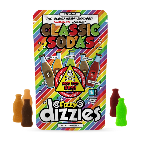 Dizzies Gummies - Classic Sodas - 10 x 10mg THC – Happy Zen Shop