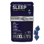 Huxleys SLEEP Gummies - 10 x 10mg THC+ MELATONIN + VALARIAN ROOT + CHAMOMILE