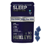 Huxleys SLEEP Gummies - 10 x 10mg THC+ MELATONIN + VALARIAN ROOT + CHAMOMILE