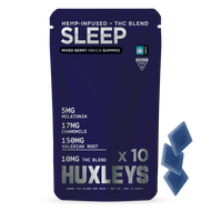 Huxleys SLEEP Gummies - 10 x 10mg THC+ MELATONIN + VALARIAN ROOT + CHAMOMILE